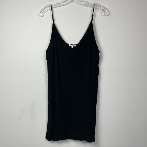 ARITZIA Wilfred Free Vivienne Dress Black L Minimalist Slip Mini Spaghetti Strap - Picture 6 of 11